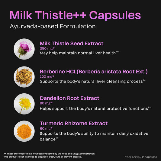 Auric Milk Thistle ++ capsules close-up showing vegan capsules for daily use.