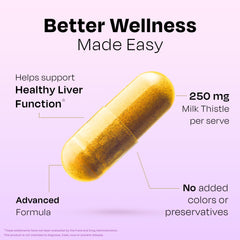 Auric Milk Thistle ++ ingredients board showcasing potent herbal blend.