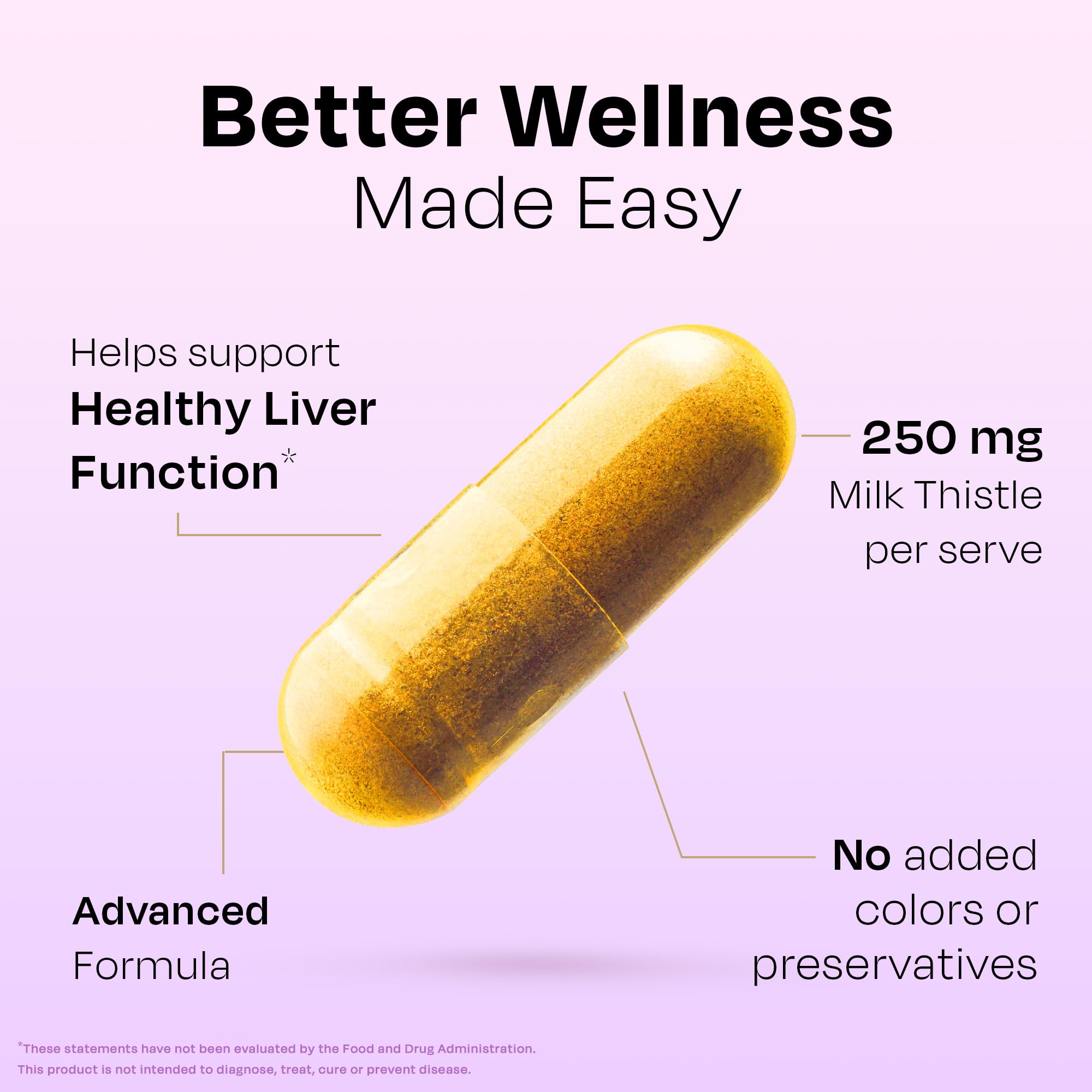 Auric Milk Thistle label graphic with clean ingredients at a glance