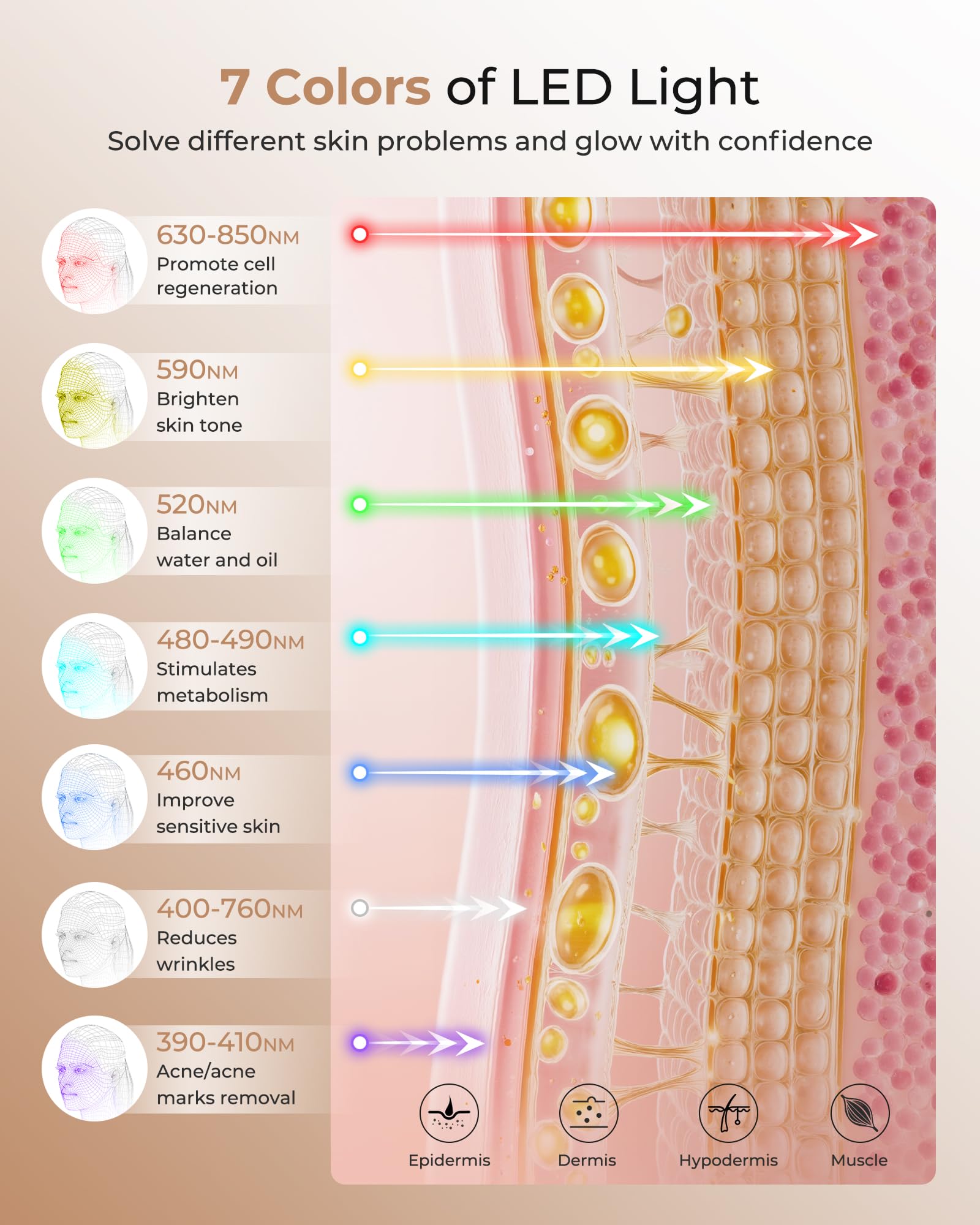 Aurphany seven-color mode for versatile at-home routines