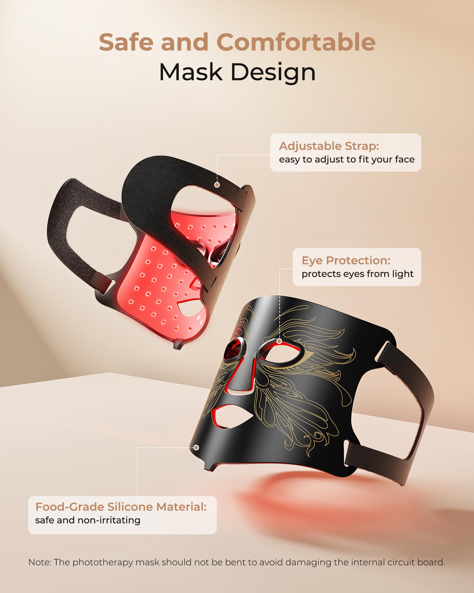 Aurphany adjustable straps for secure wearing during sessions.