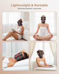 Aurphany LED mask complete set with accessories for home skincare.