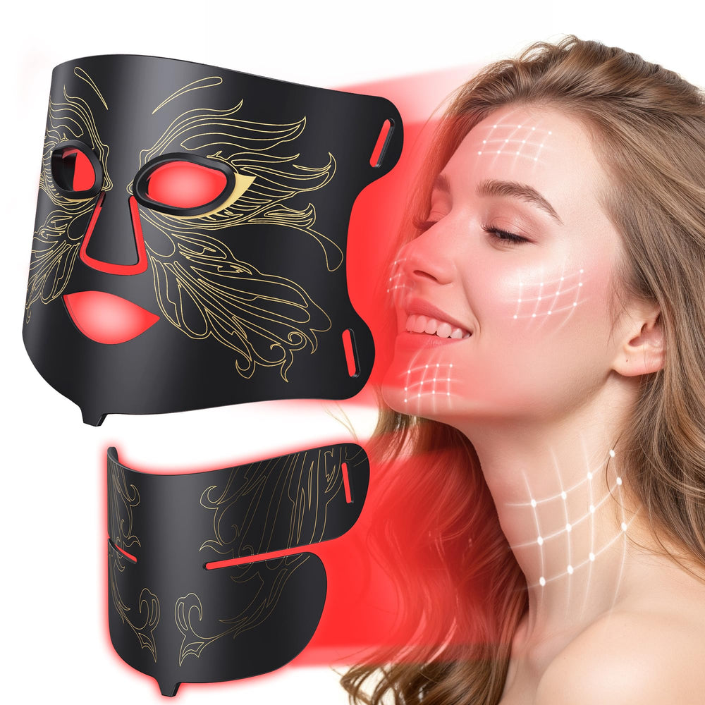 Aurphany LED mask front view showing full-face coverage for home use.