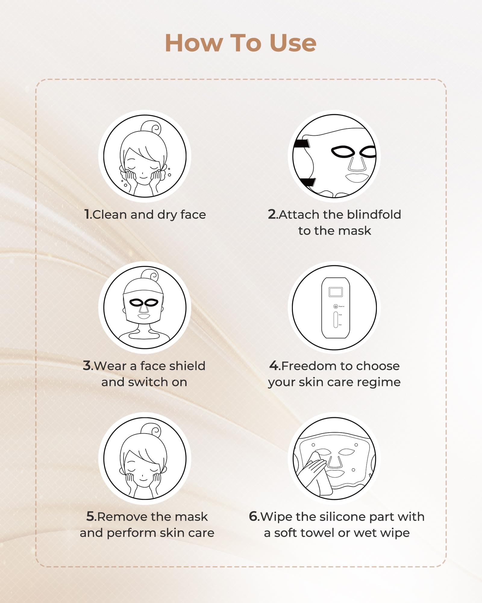 Aurphany LED mask in use during a routine skincare session.