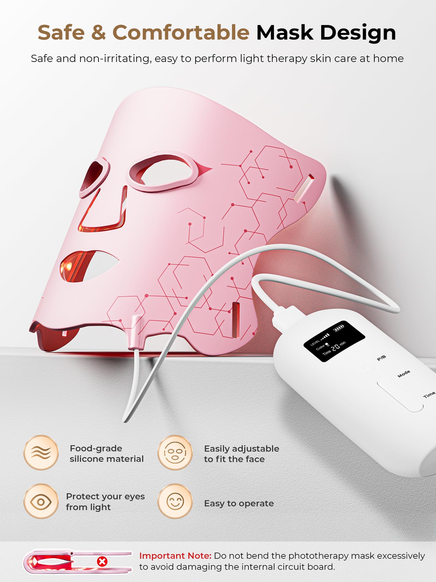 Aurphany magnetic cooling gel pack attached after session for soothing relief.