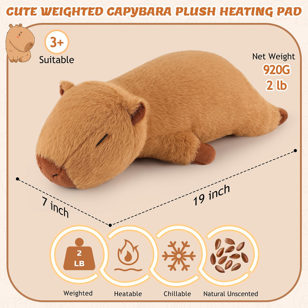 Auspicious Beginning Capybara plush weighs 2 pounds for soothing heft