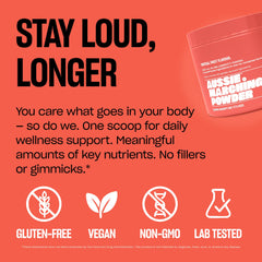 Aussie Marching Powder with fruits to highlight tropical flavor and revitalizing routine.