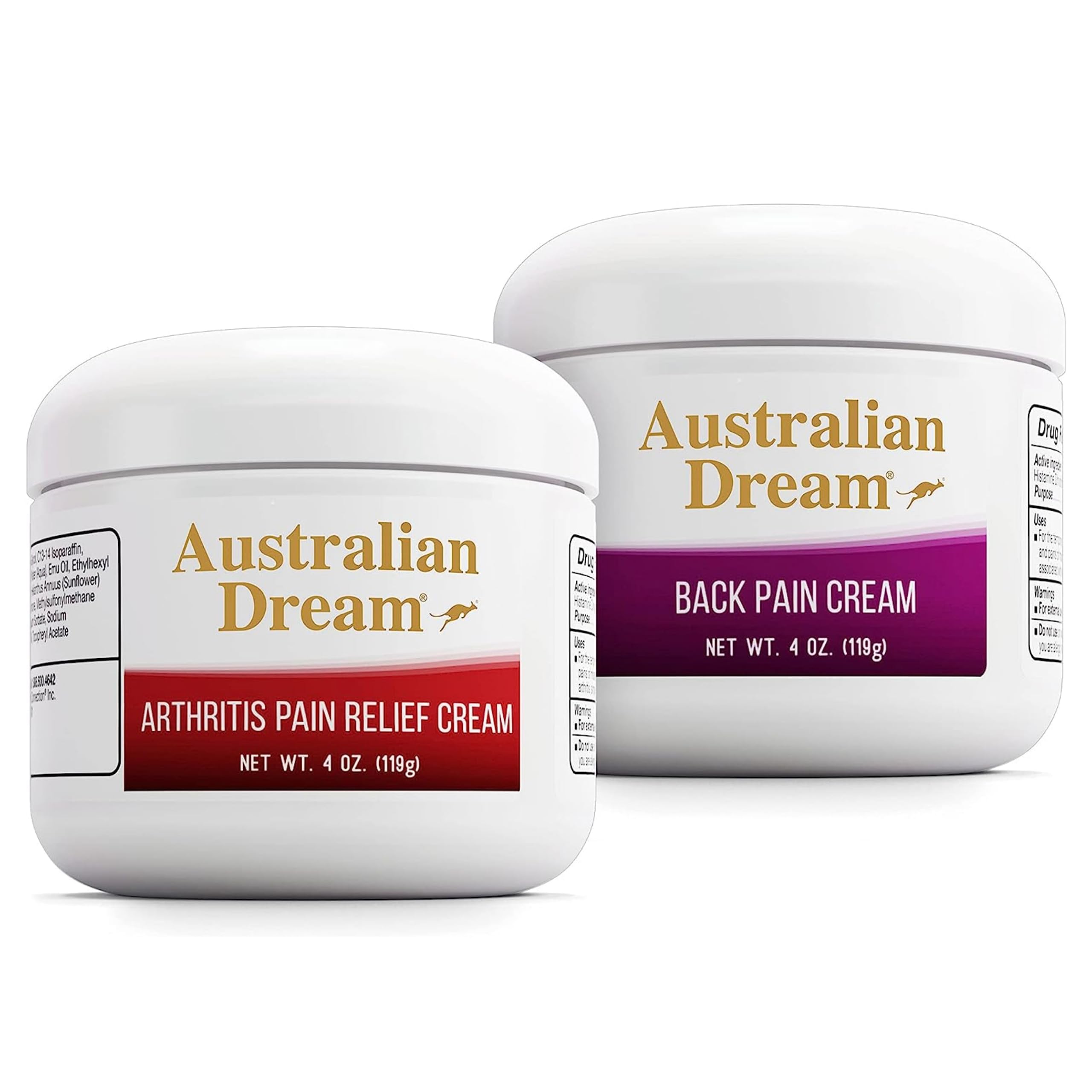 Australian Dream arthritis pain relief cream applied to joint area for temporary relief