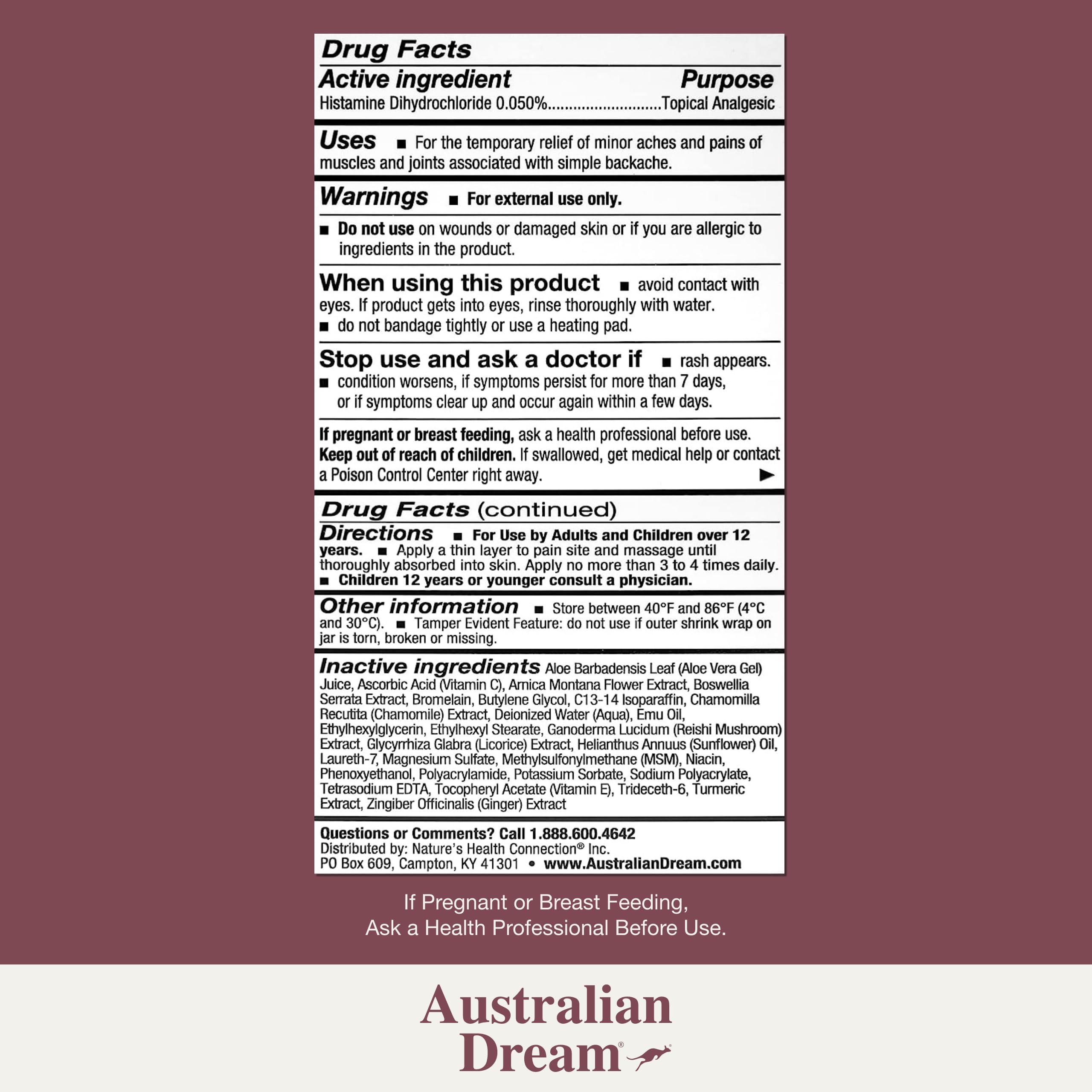 Applying Australian Dream cream for fast absorption and comfort