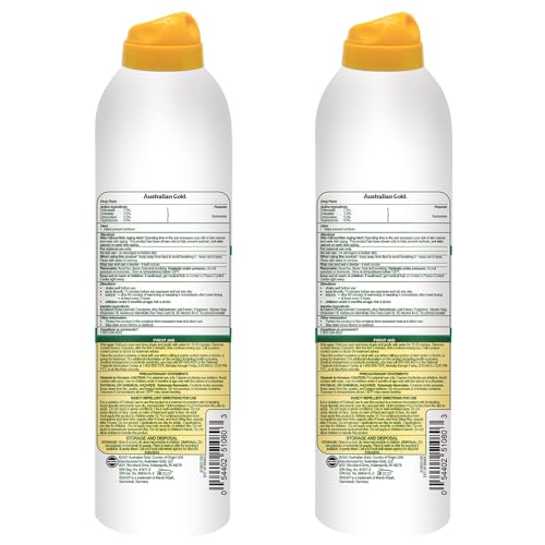 Australian Gold SPF30 360-degree spray demonstrates easy, mess-free application.