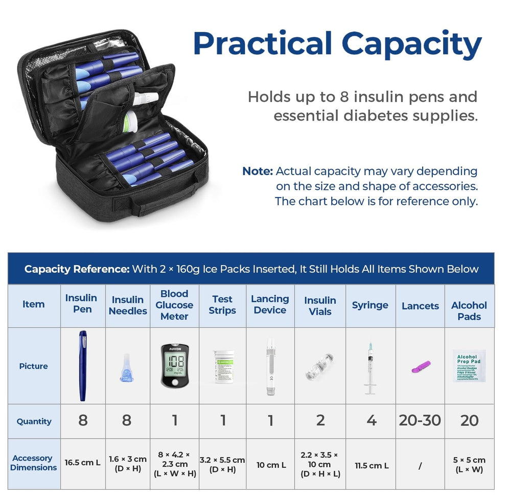 AUVON cooler interior compartments organize pens and supplies efficiently.