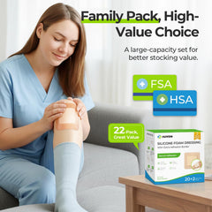 AUVON 2mm thick high-absorbency layer helps manage wound exudate.