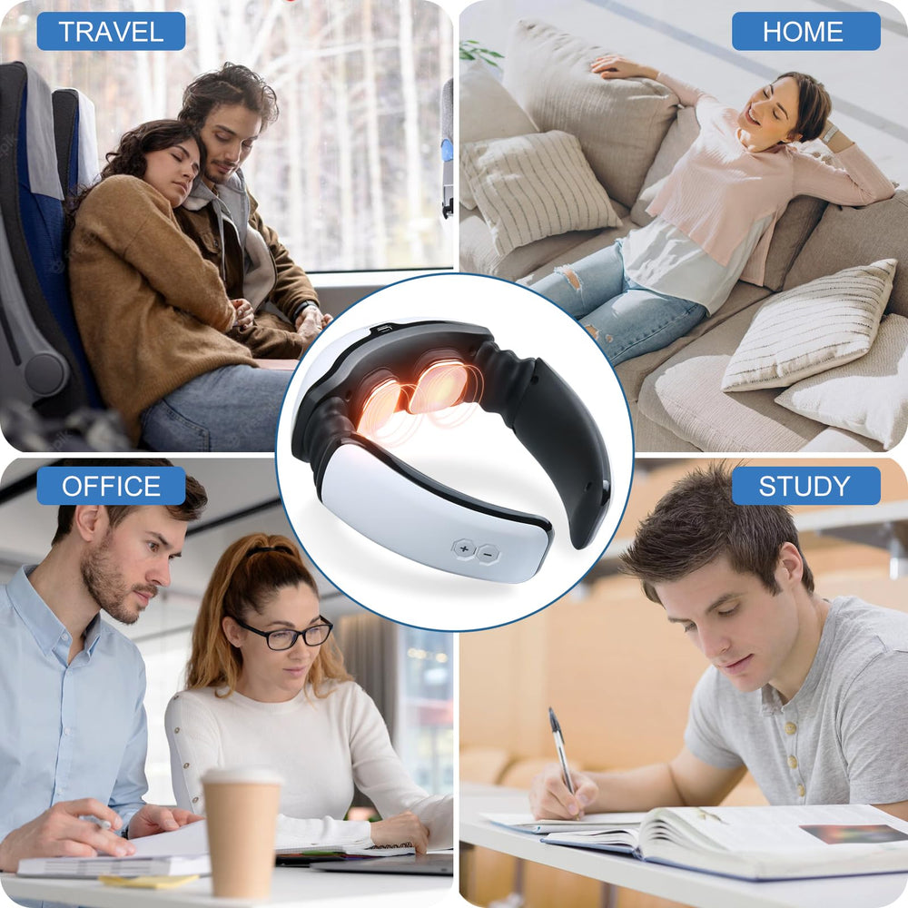 Auxoliev ergonomic U-shaped design fits neck for comfortable physiotherapy-like sessions