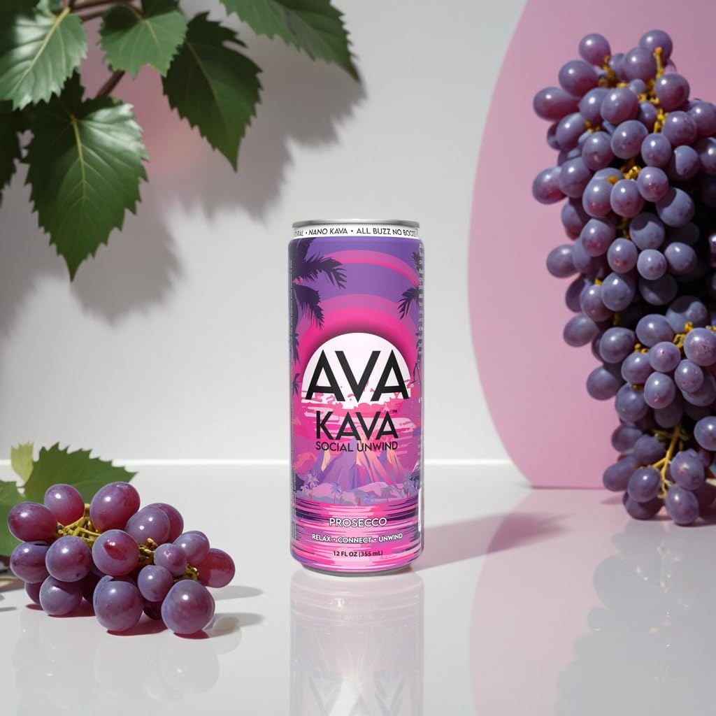 AVA KAVA Prosecco can for quick, alcohol-free relaxation