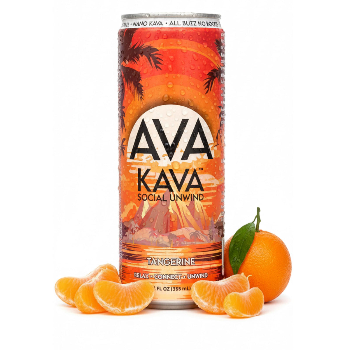 AVA KAVA Tangerine can delivers fast-acting relaxation without alcohol.