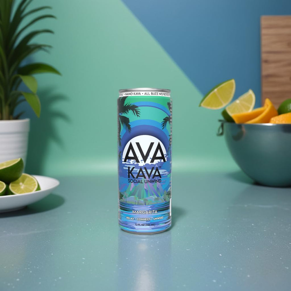 AVA KAVA can pour Pineapple Hibiscus flavor for fast-acting relaxation