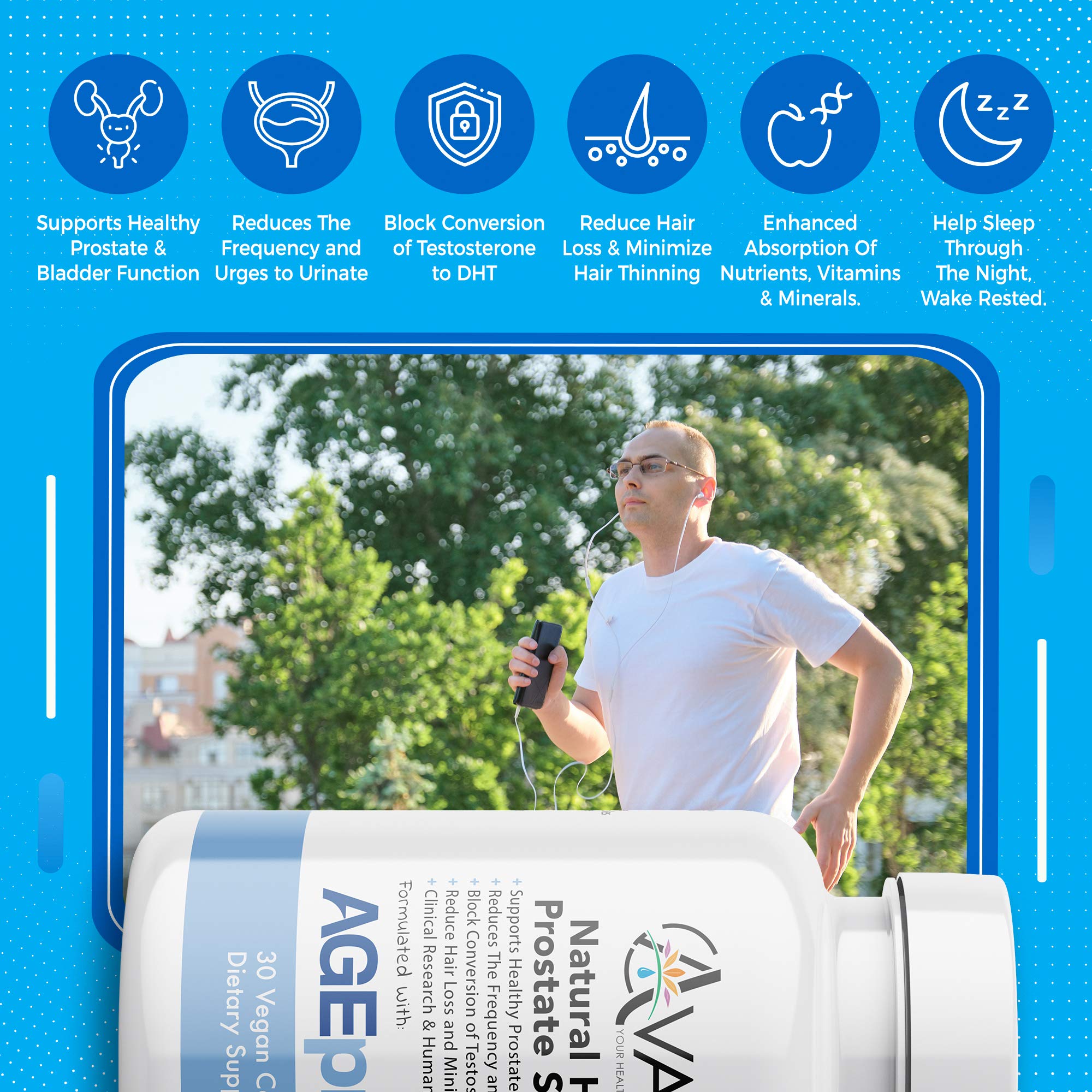 Night sleep scene with Avani Health product suggesting better rest.