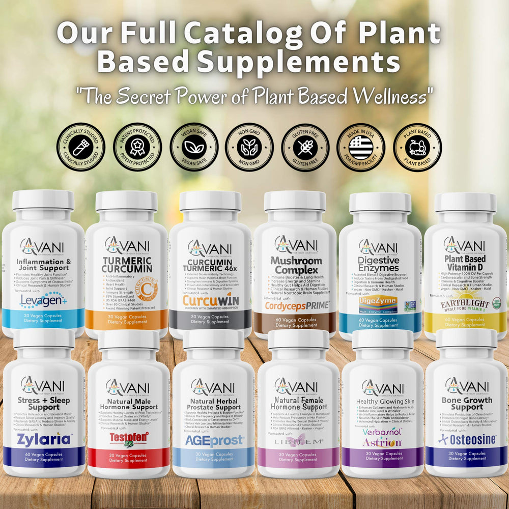 Urinary comfort balance visual paired with Avani Health Prostate Support.