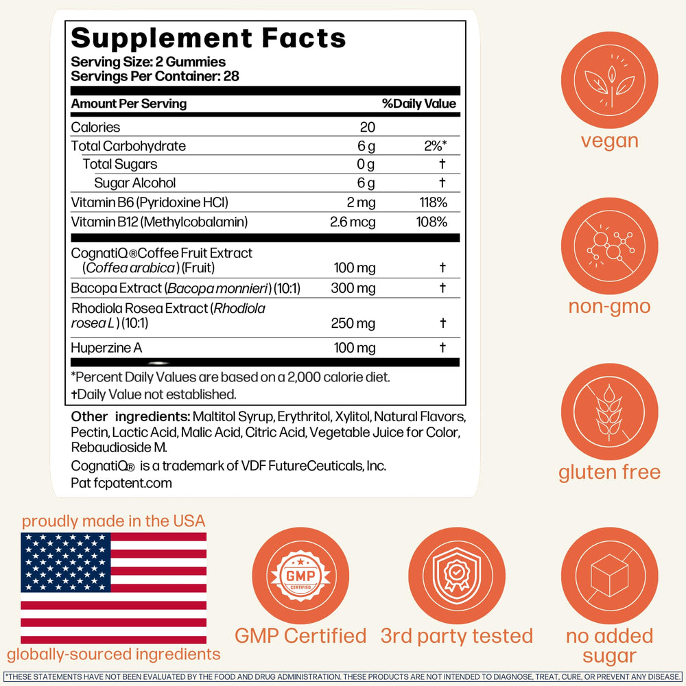 USA-made seal on Avantera Elevate Gummies signals trusted manufacturing.
