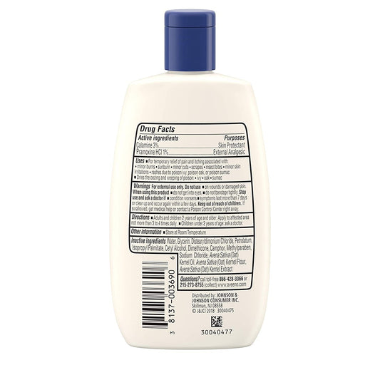 Aveeno anti-it ch lotion bottle-pour image showing easy application