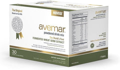 Avemar daily-serving scoop highlights portion control for convenient consumption.