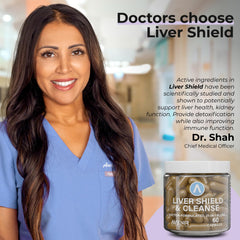 Avenir Liver Shield bottle cap and vegan capsules ready for use