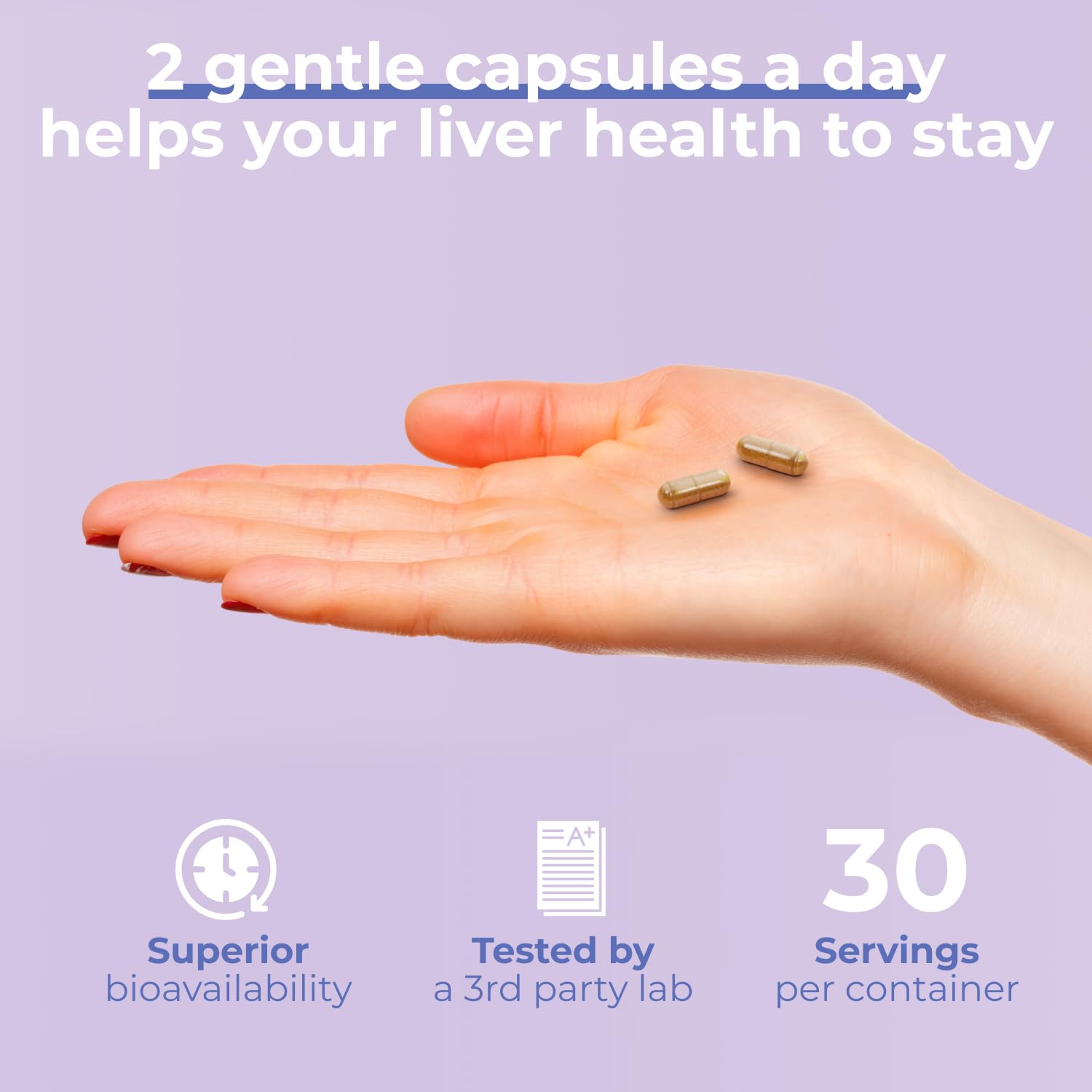 Detail of Liver Shield label listing the 21-in-1 blend and vegan capsules