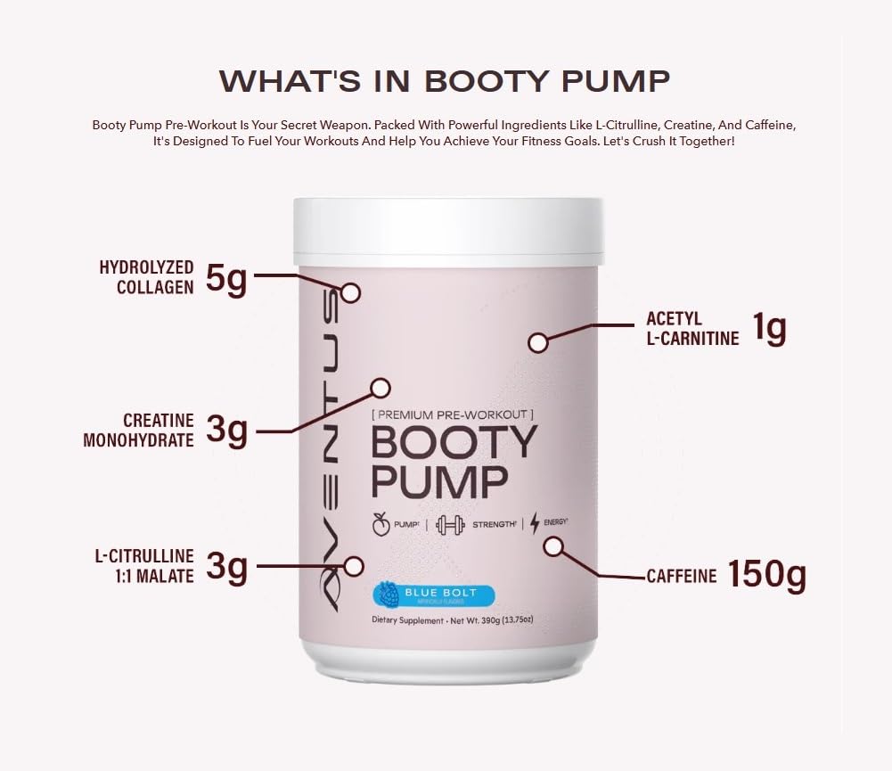 Aventus Booty Pump glutes workout scene highlighting enhanced performance.