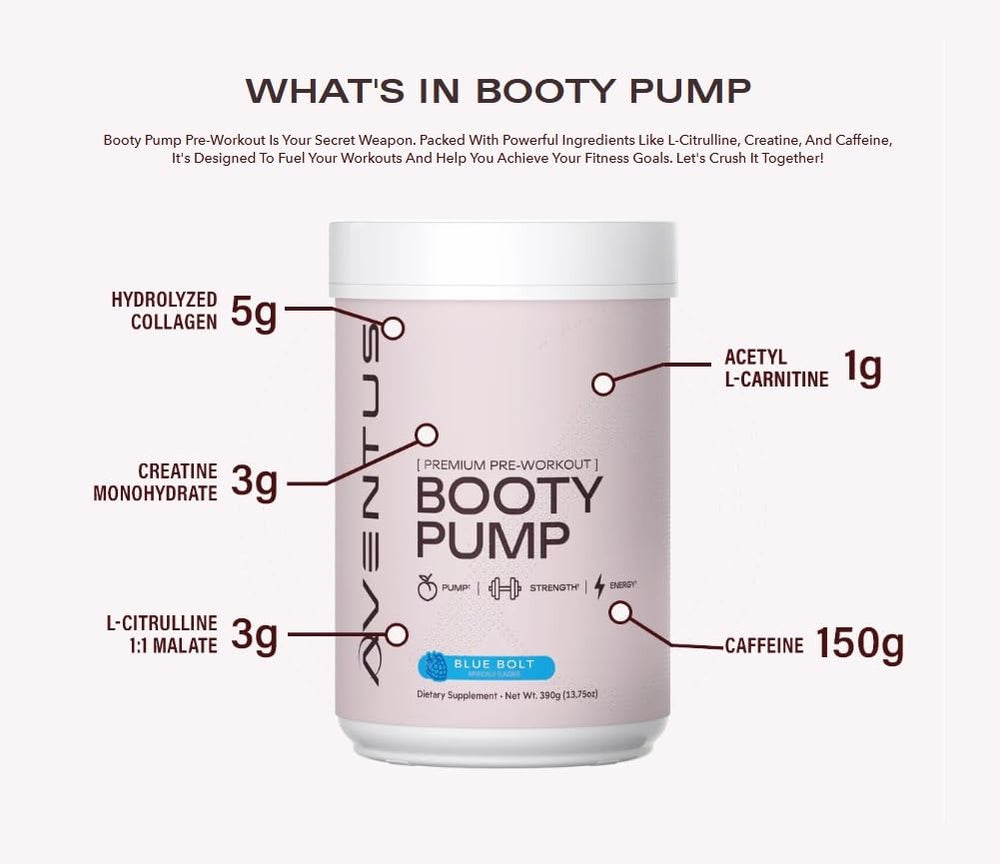 Aventus Booty Pump glutes workout scene highlighting enhanced performance.