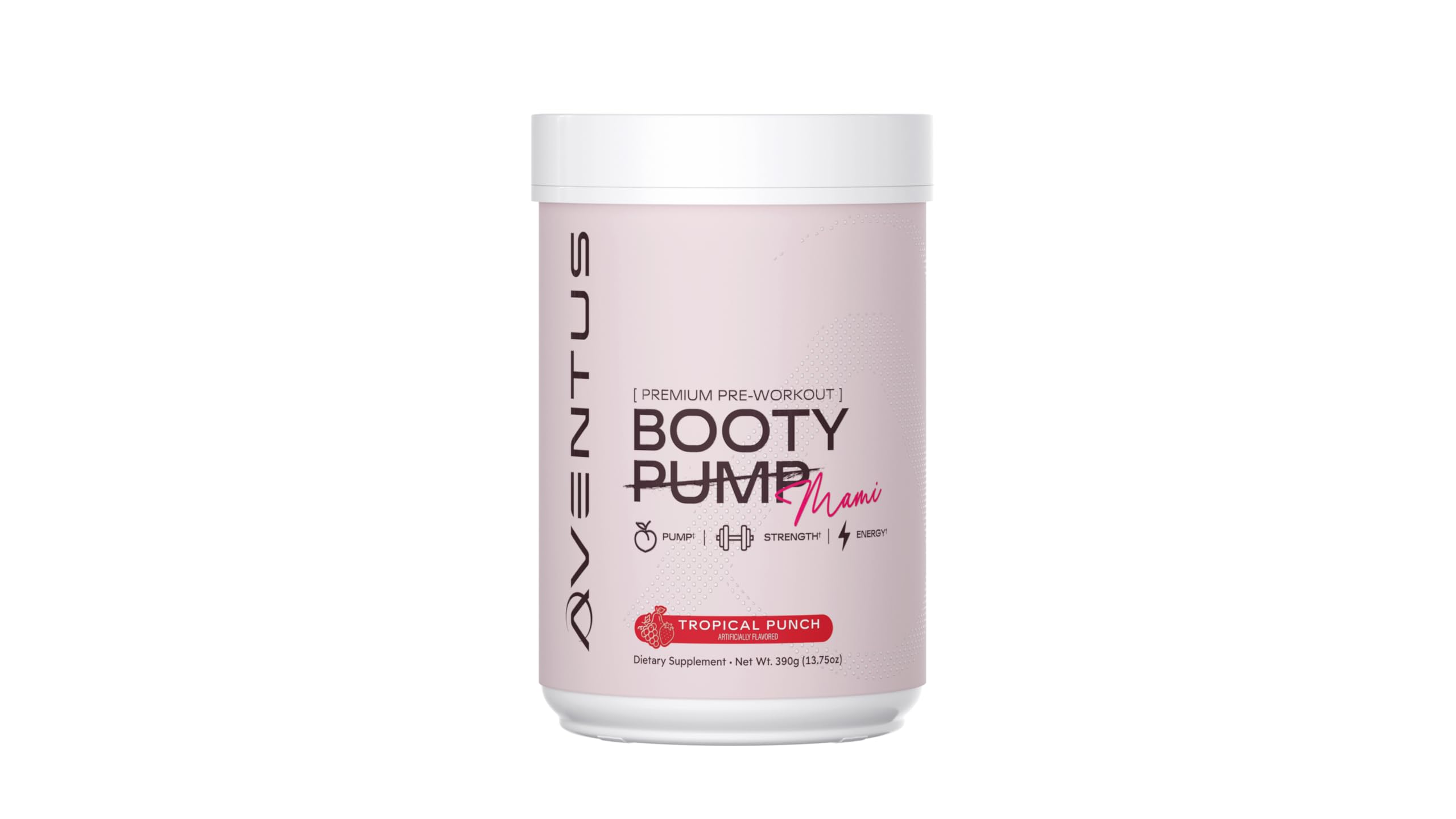 Aventus Booty Pump Tropical Punch tub ready for pre-workout energy.