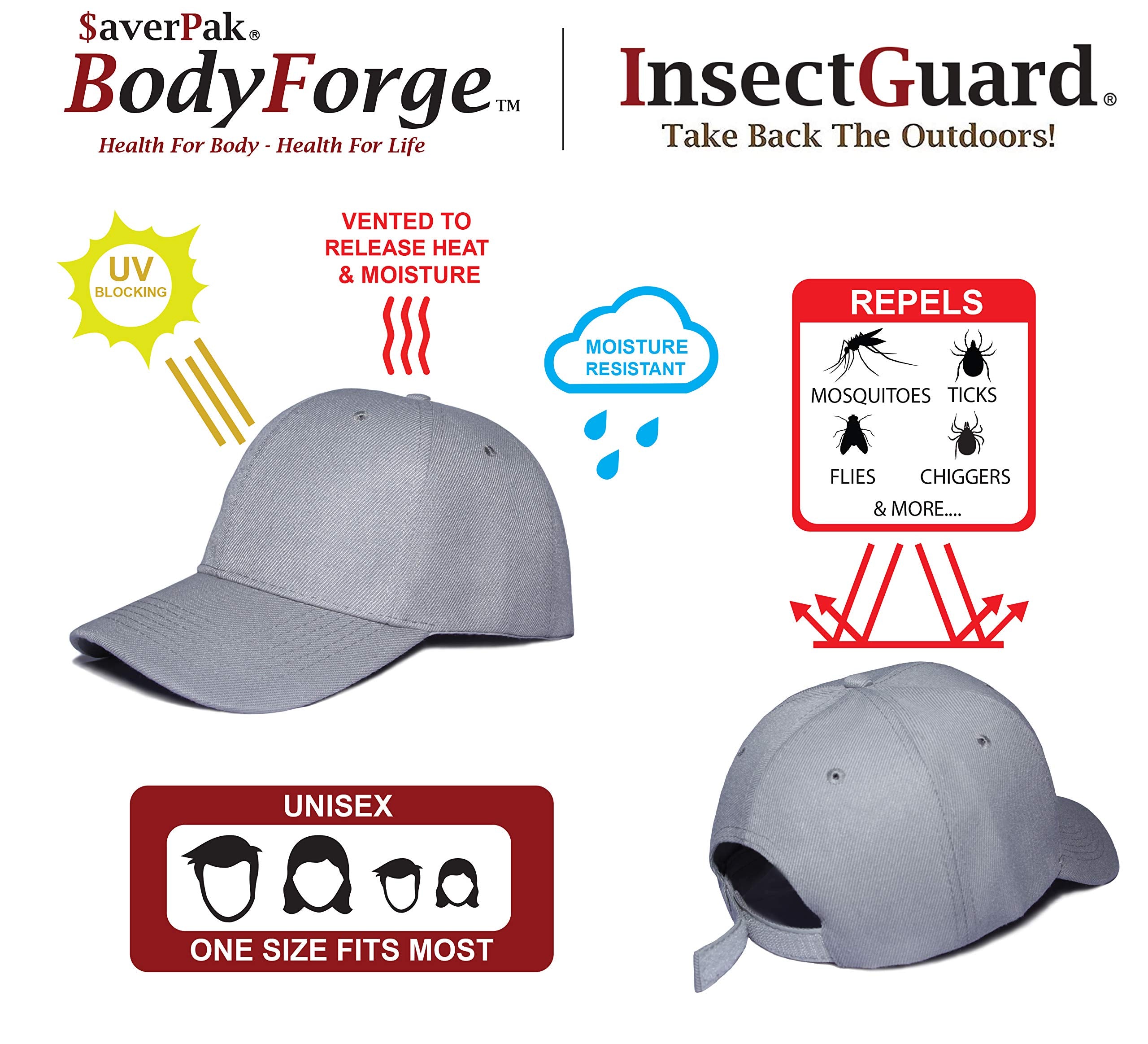 AverPak InsectGuard cap adjustable strap for secure, comfortable fit.