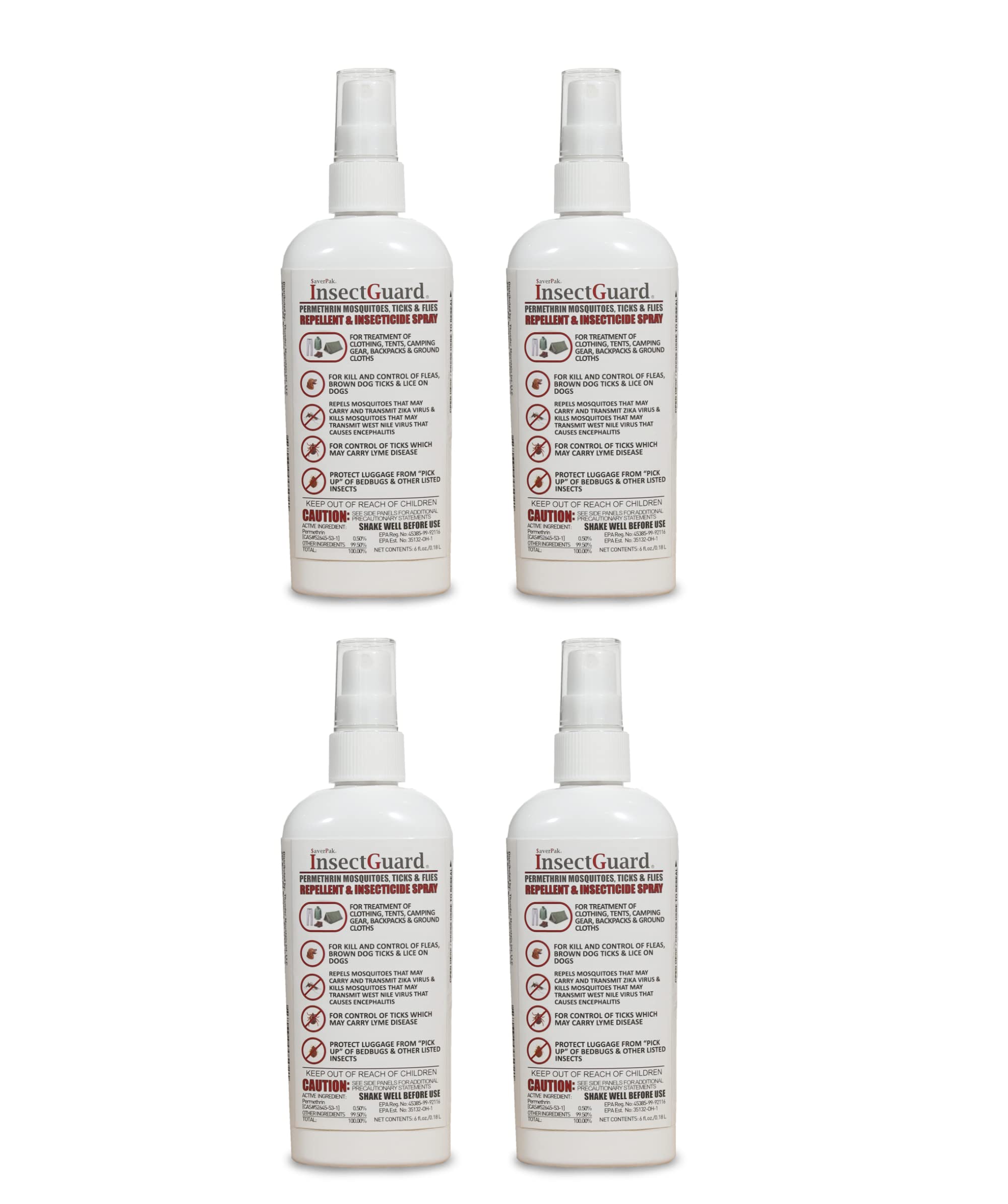 AverPak InsectGuard spray bottle provides permethrin protection for clothing and gear.