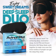 Avinol PM anti-snoring nose clip included for smoother partner-side sleep