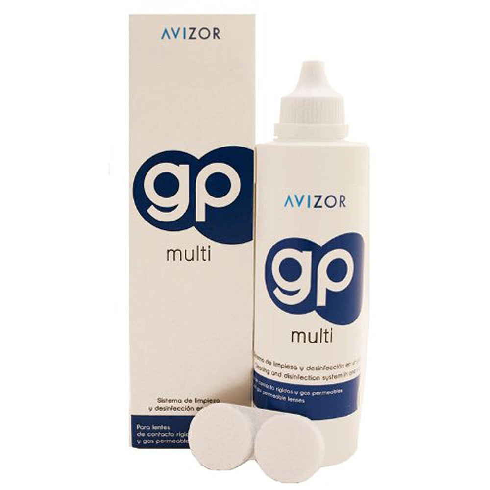 Avizor GP Multi bottle pour, easy cleaning and storage for GP lenses.