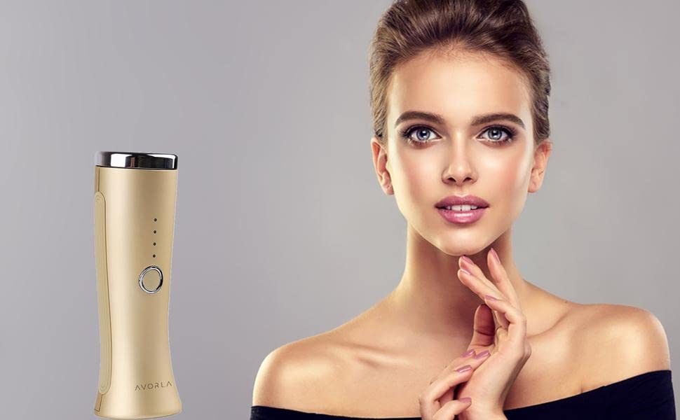 Avorla gold accent facial tool highlighting premium finish