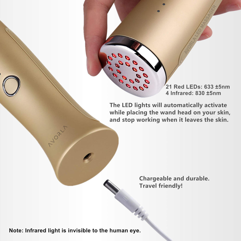 Avorla side profile with gold housing highlighting sleek portable design