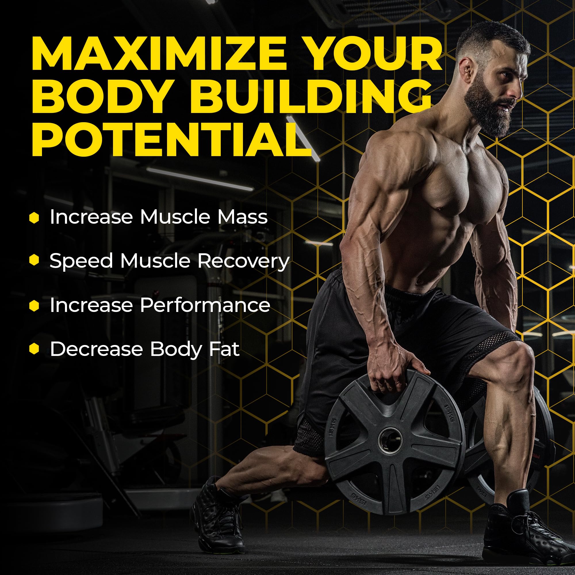 Leucine amino acid blend visual for protein synthesis support and recovery.