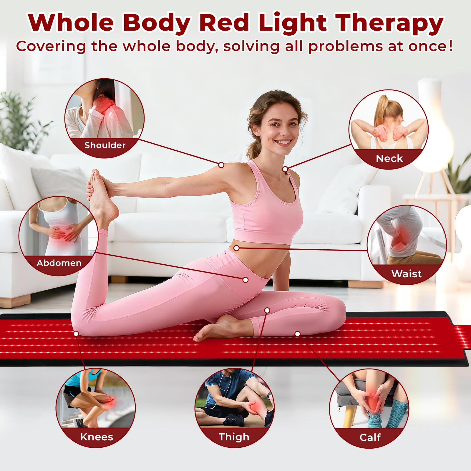 AVZAVZ red light therapy mat with 360 LEDs delivers even full body exposure at home.