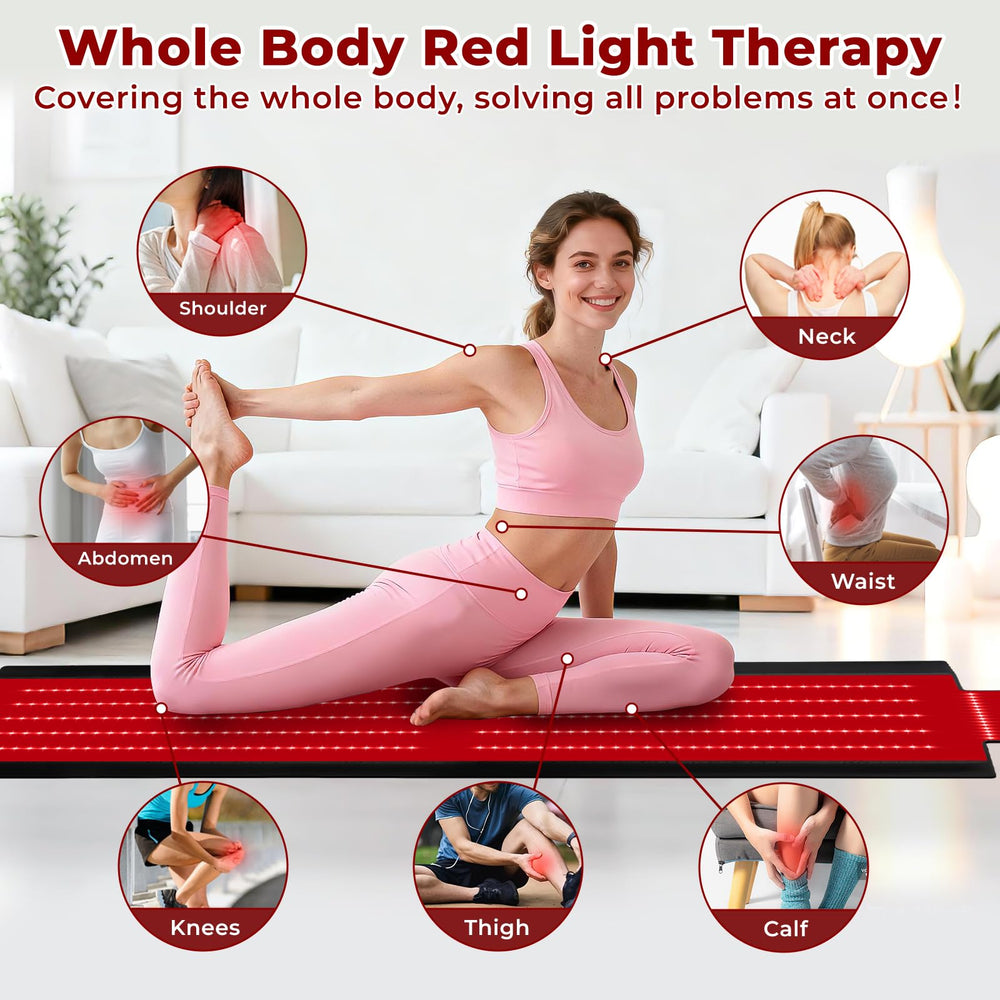 AVZAVZ red light therapy mat with 360 LEDs delivers even full body exposure at home.