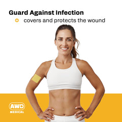AWD Medical moist environment wound care helps maintain a balanced dressing surface.