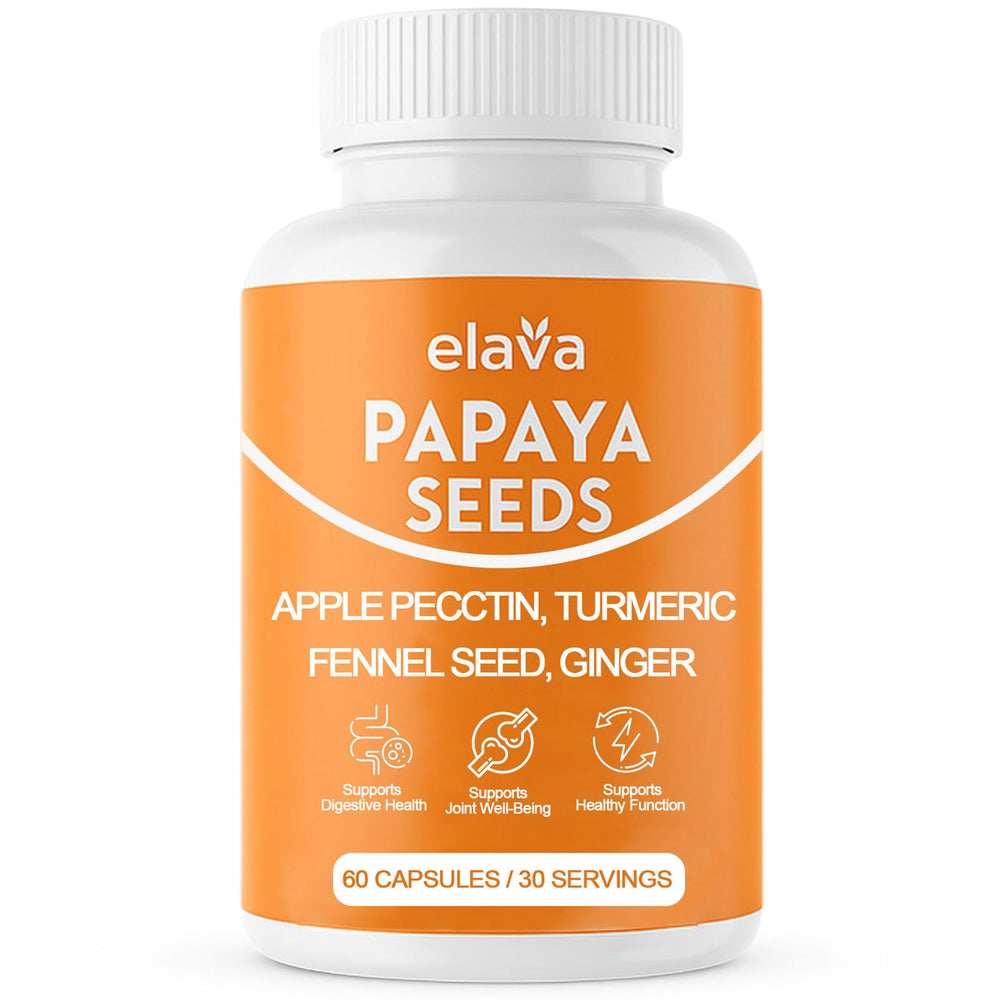 Awjsde Elava papaya capsules bottle for daily digestion support
