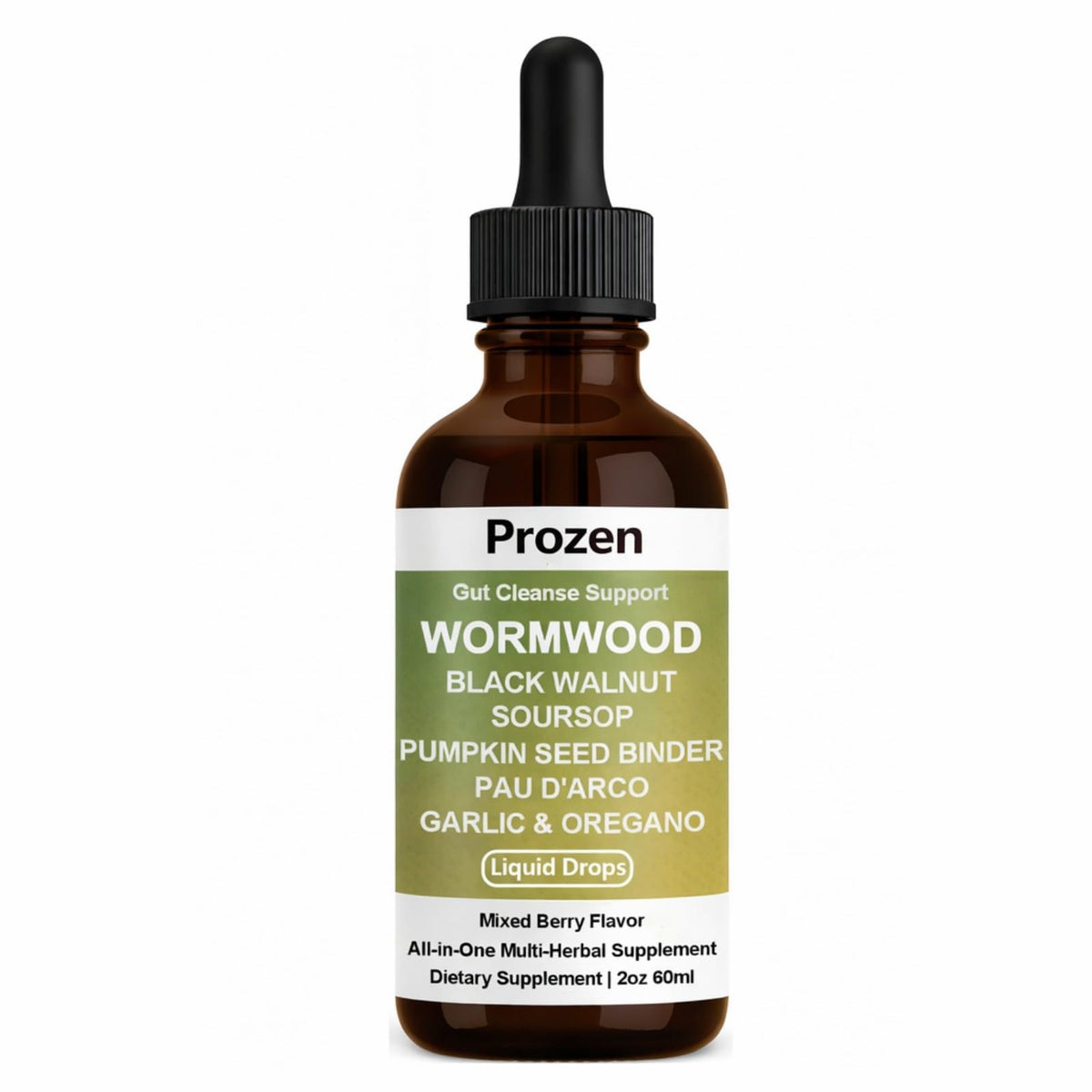 Awjsde Prozen Wormwood Gut Cleanse bottle pour supports easy daily dosing and consistency.