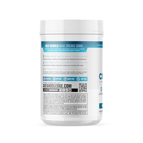 Axe & Sledge collagen powder dissolving in coffee for a convenient daily protein boost