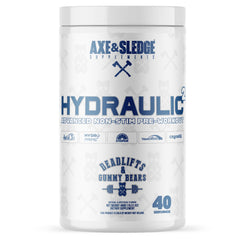 Axe & Sledge Hydraulic canister close-up highlighting premium formula