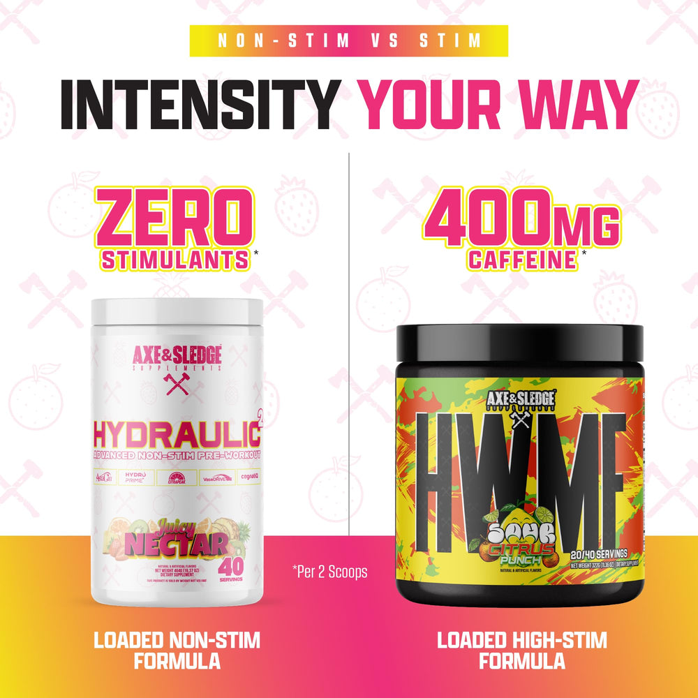 Axe & Sledge Hydraulic pump visual hints at enhanced vascularity and fullness.
