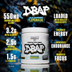 Scoop of DBAP Extreme powder ready for a high-stim pre-workout.