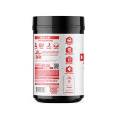 Axe & Sledge Demo Day powder mixed in a shaker for hydration and pumps.