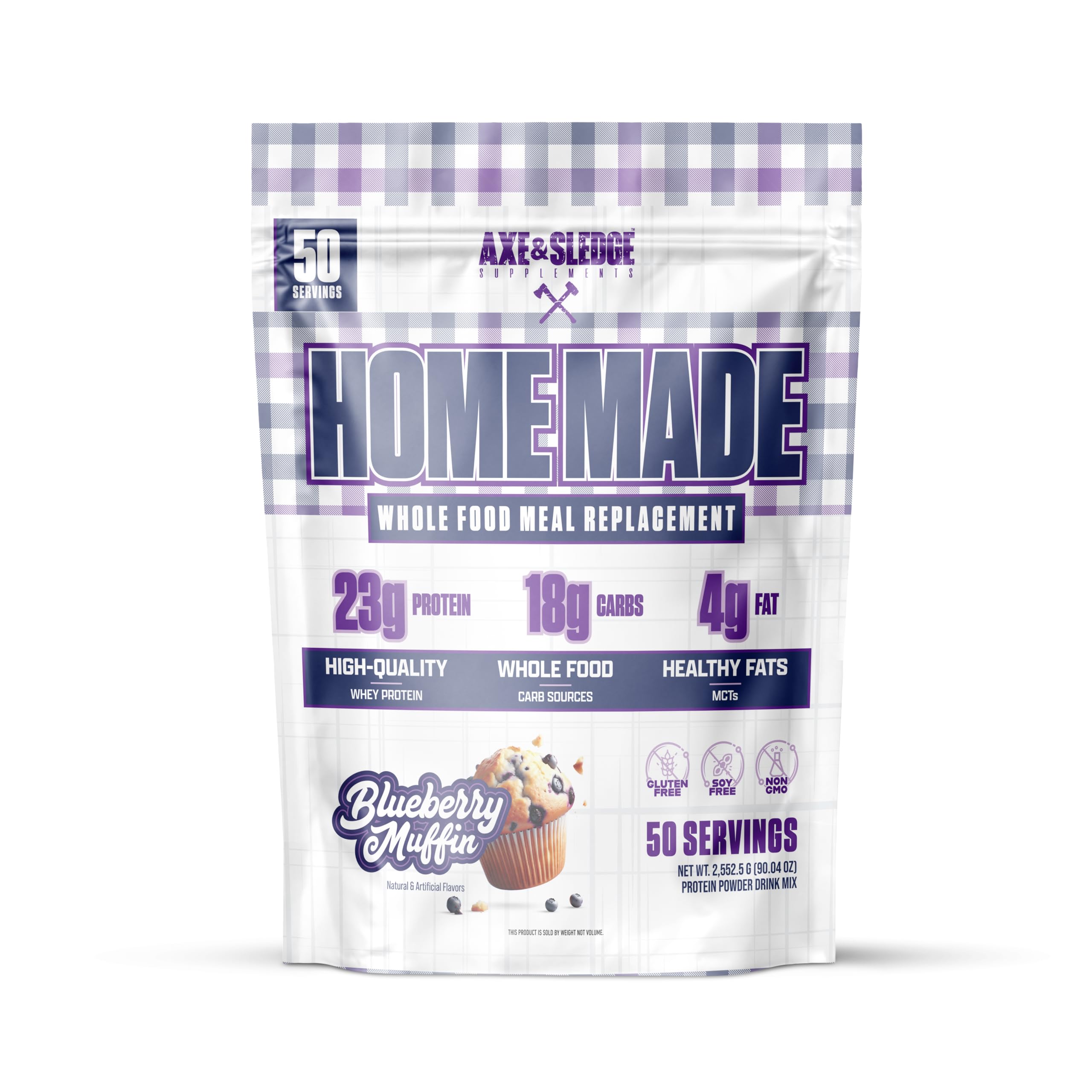 Axe & Sledge Home Made blueberry muffin container for convenient daily nutrition.