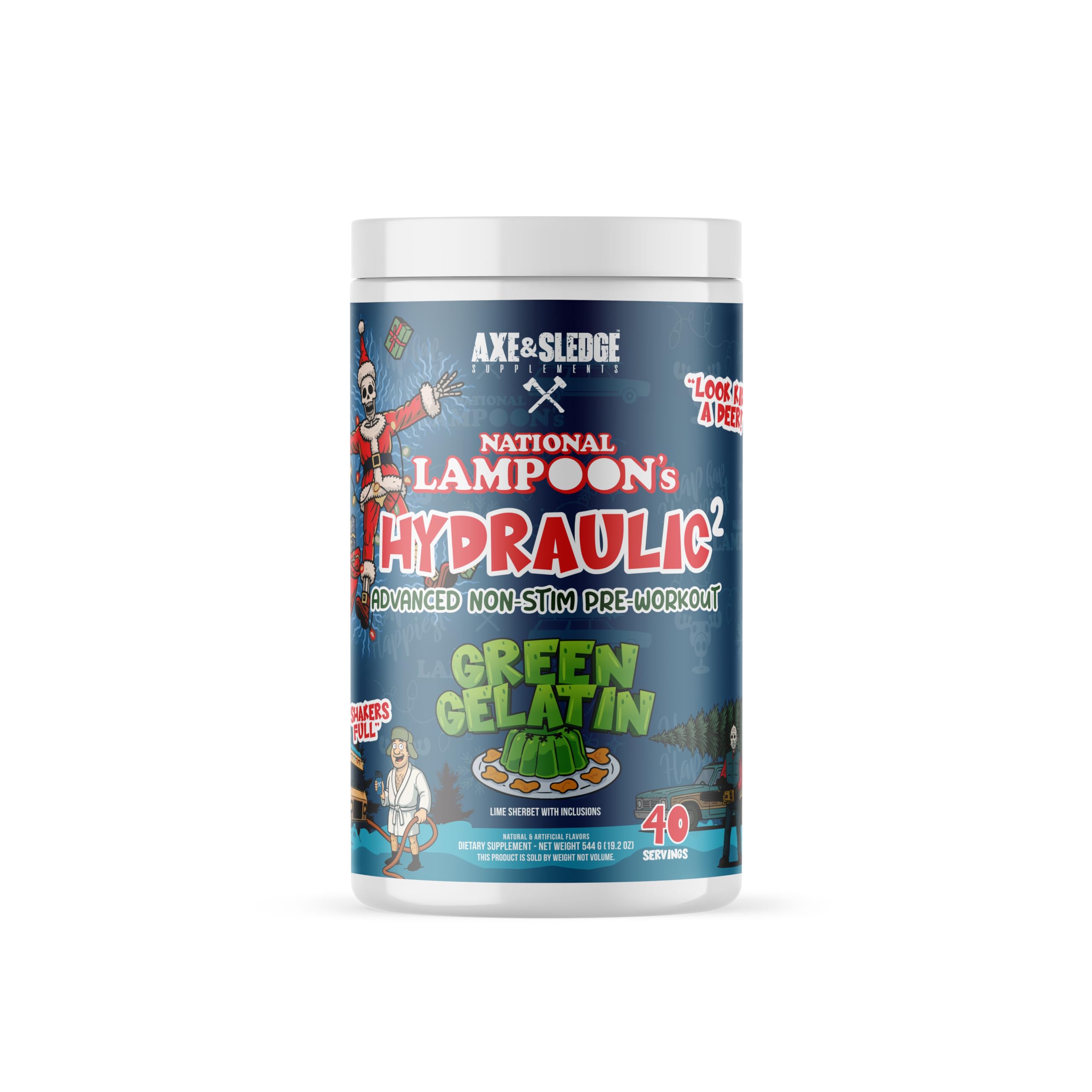 Axe & Sledge Hydraulic powder scoop for stimulant-free focused workouts.