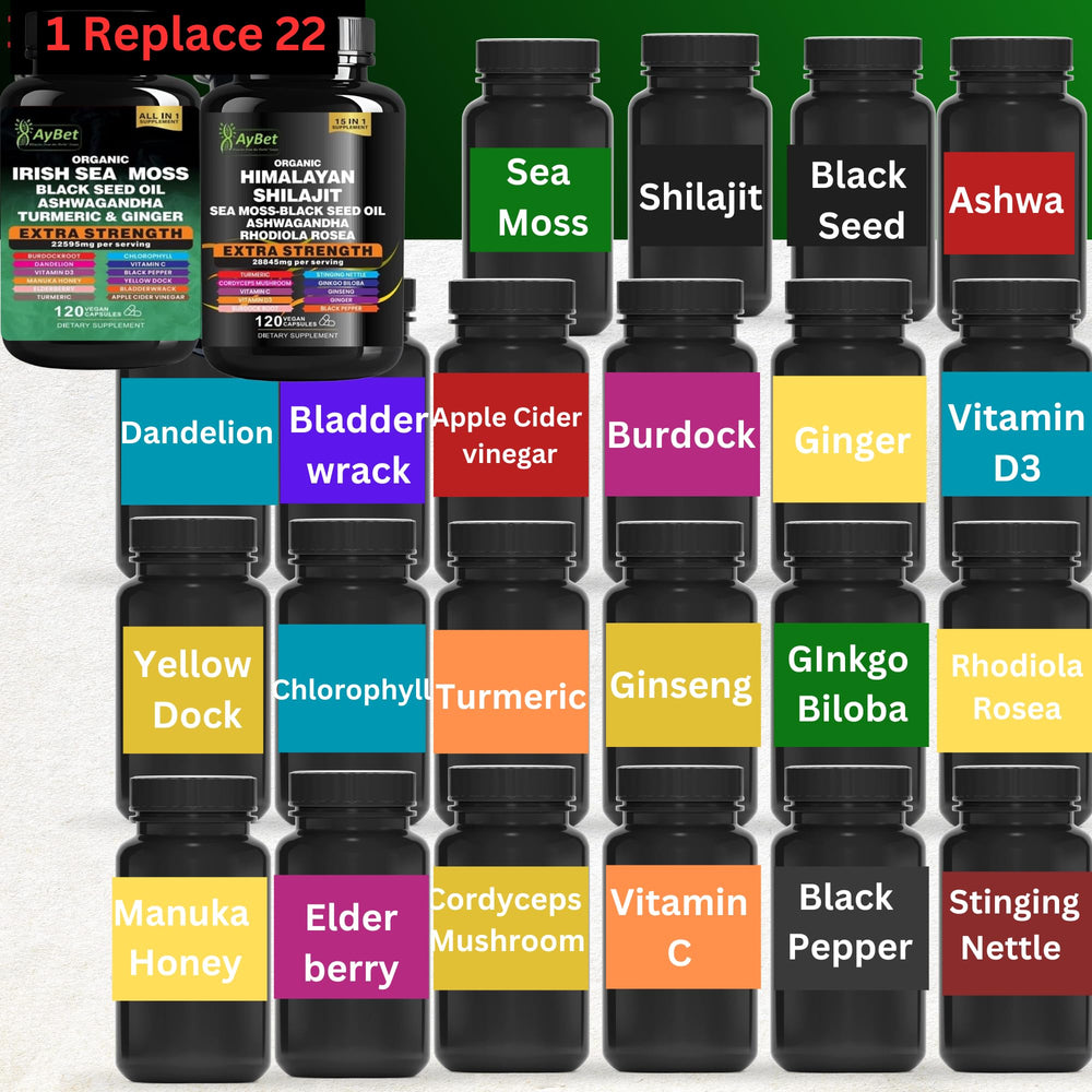 AyBet ashwagandha rhodiola capsules suggest stress-support potential.